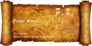 Puer Kont névjegykártya